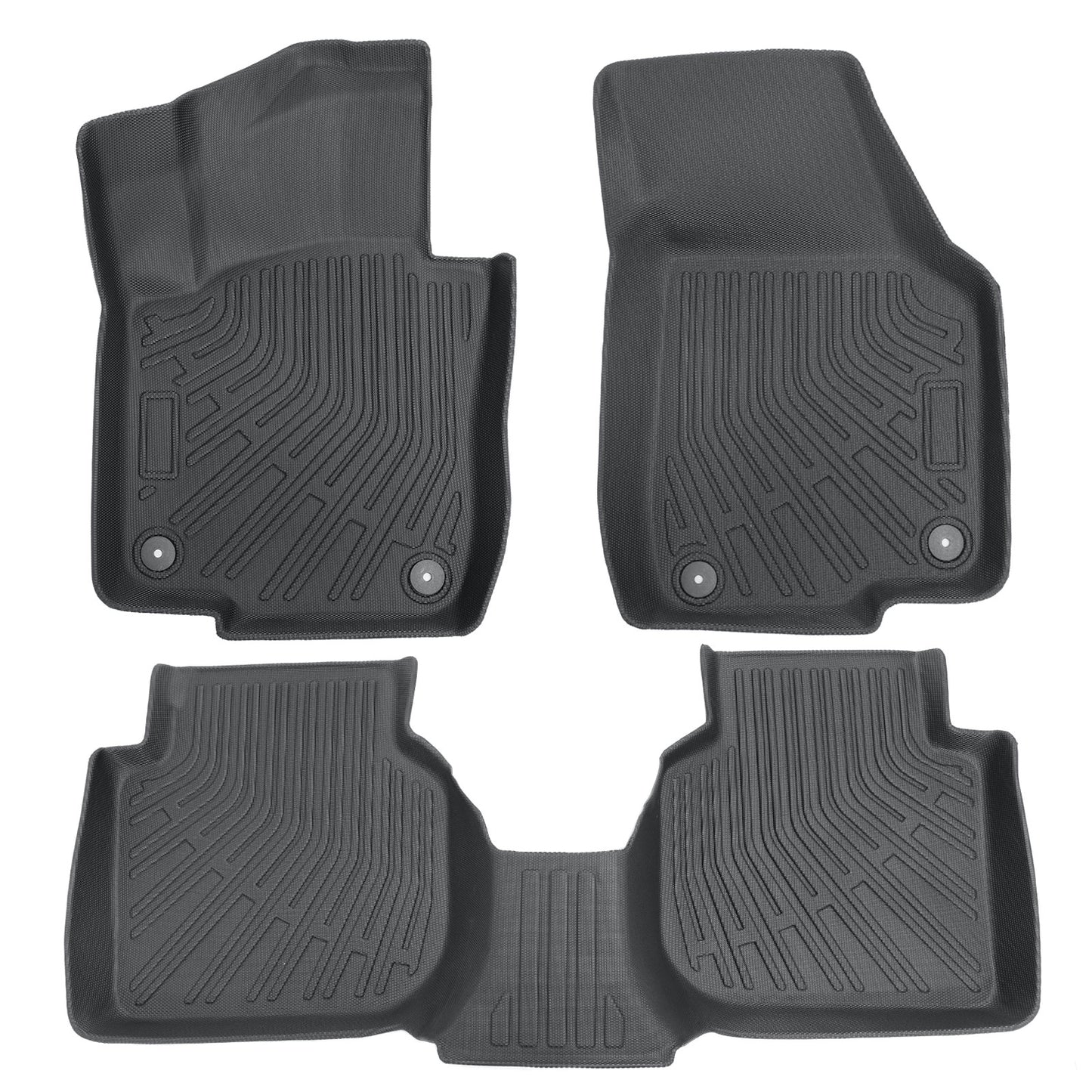 Floor Mats Liner For 2012-2022 Volkswagen Passat 4-Door Front-Rear All Weather