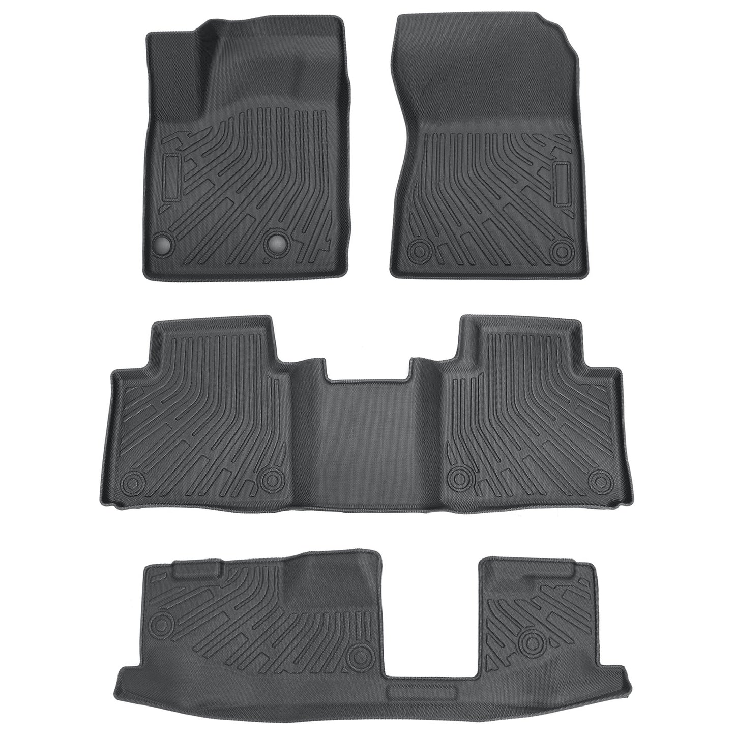 TPE Floor Mats Set Fits 2022-2025 Mitsubishi Outlander 3 Row Floor Liners 4Pcs