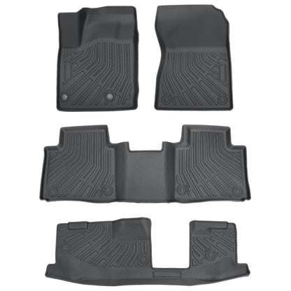 TPE Floor Mats Set Fits 2022-2025 Mitsubishi Outlander 3 Row Floor Liners 4Pcs