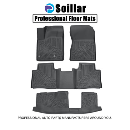 TPE Floor Mats Set Fits 2022-2025 Mitsubishi Outlander 3 Row Floor Liners 4Pcs