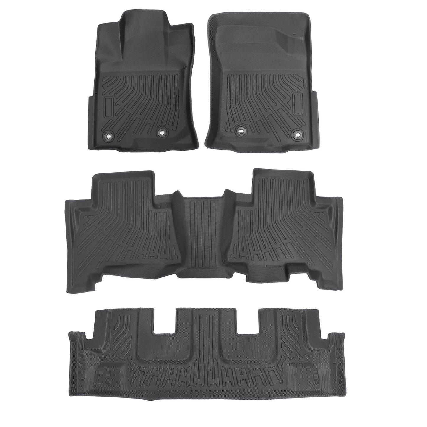 TPE Floor Mats All Weather Fits 2014-2023 Lexus GX460 4-Door Floor Liners Black
