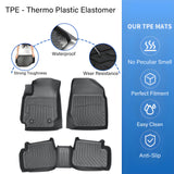 Floor Mats Liner For 2000-2008 Toyota Corolla 4-Door Front-Rear All Weather TPE