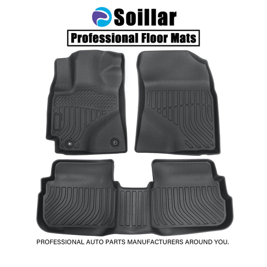 Floor Mats Liner Fits 2009-2013 Toyota Corolla Matrix Front-Rear All Weather TPE