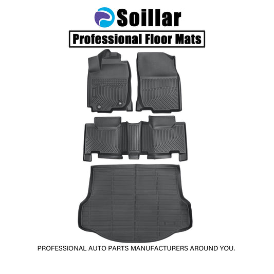 For 2013 2014 2015 2016 Toyota RAV4 TPE Floor Mats & Trunk Cargo Liners Black