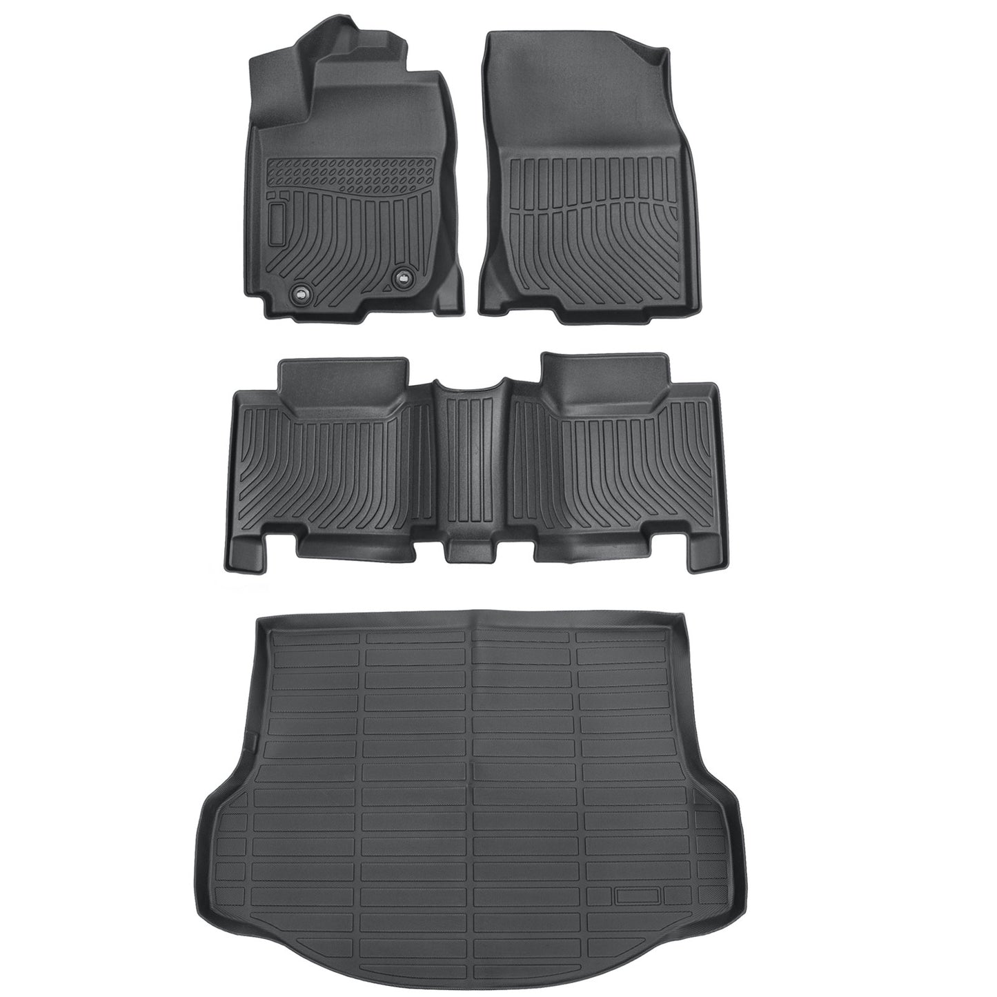 For 2013 2014 2015 2016 Toyota RAV4 TPE Floor Mats & Trunk Cargo Liners Black