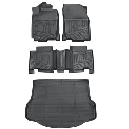 For 2013 2014 2015 2016 Toyota RAV4 TPE Floor Mats & Trunk Cargo Liners Black