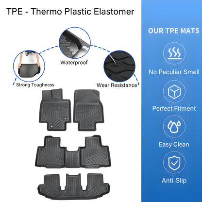 Floor Mats Liners TPE For 2020-2025 Toyota Highlander 3D Model NEW All-Weather