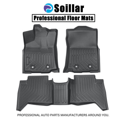 Floor Mats Liner For 2016-2023 Toyota Tacoma Double Cab Automatic 4-Door TPE 3x