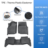 Floor Mats For Toyota Tacoma 2024 2025 2026 Auto Tran 1st&2nd Row Floor Liner