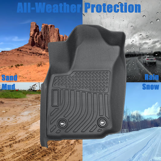 For 2024 Toyota Tacoma Double Cab / X-tra Cab TPE Floor Mats Liner All Weather