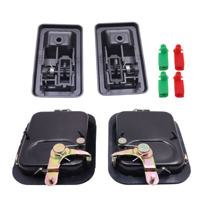 New for 1997-2004 Jeep Wrangler Door Handle Black Inside & Outside Kit Set of 4