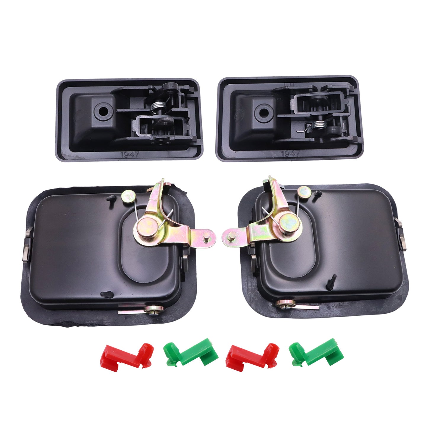 New for 1997-2004 Jeep Wrangler Door Handle Black Inside & Outside Kit Set of 4