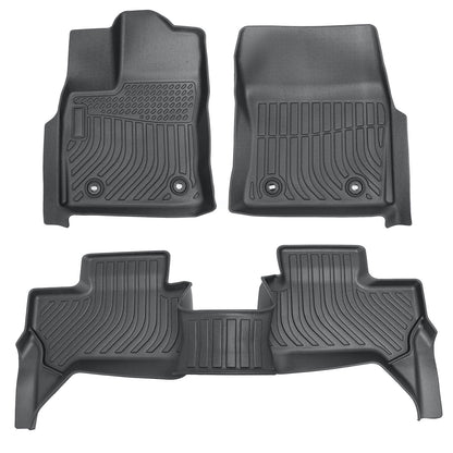 Floor Mats Liner For 2022-2025 Toyota Tundra Double Cab Front-Rear All Weather