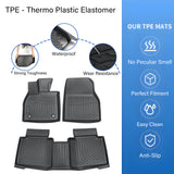 Floor Mats Liner For 2023-2025 Subaru Solterra Toyota bZ4X 4Door TPE All Weather