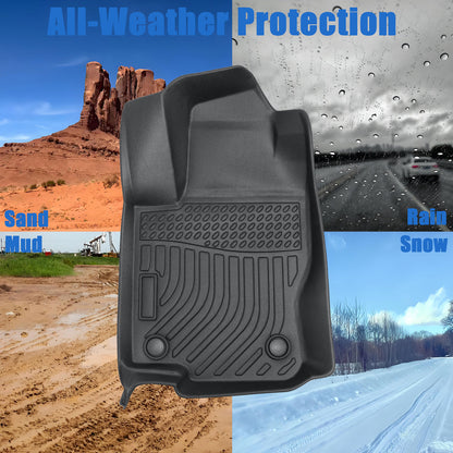 Floor Mats Liner For 2017-2019 Mercedes-Benz GLS Class Front-Rear All Weather 3D