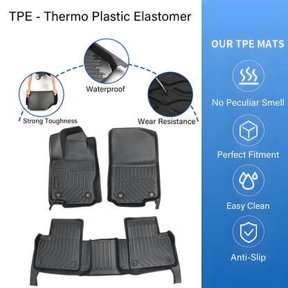 Floor Mats Liner For 2017-2019 Mercedes-Benz GLS Class Front-Rear All Weather 3D
