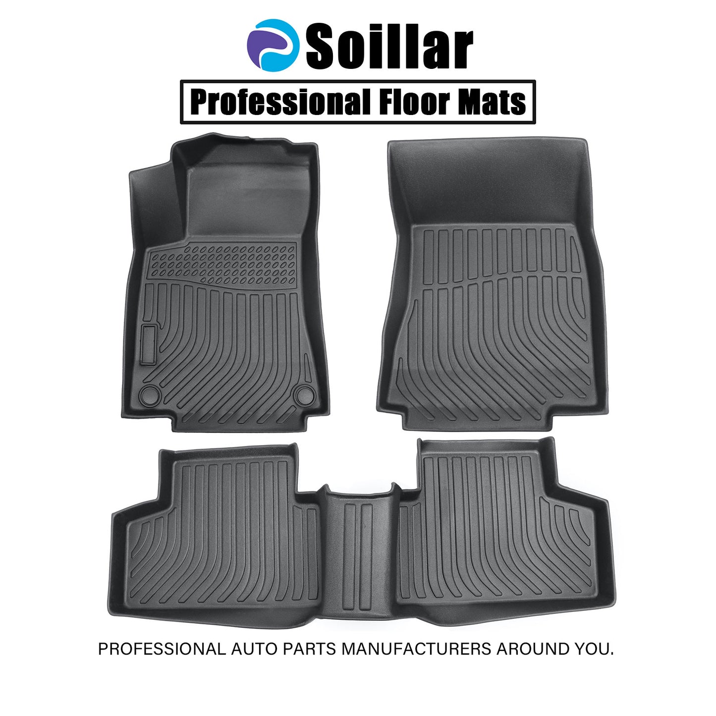 For 2020-2025 Mercedes-Benz GLB Class Front&Rear TPE Floor Mats Liner Waterproof