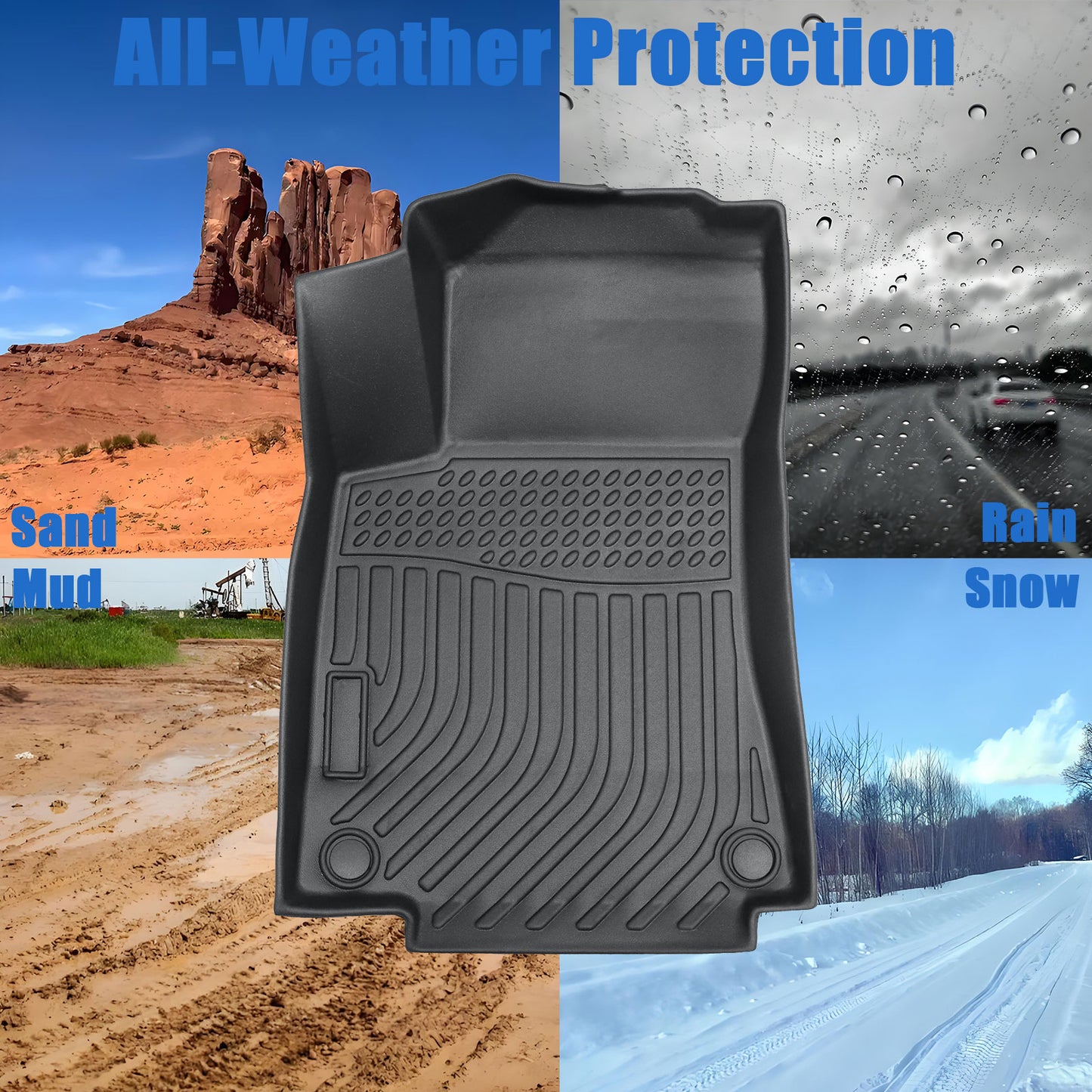 For 2020-2025 Mercedes-Benz GLB Class Front&Rear TPE Floor Mats Liner Waterproof