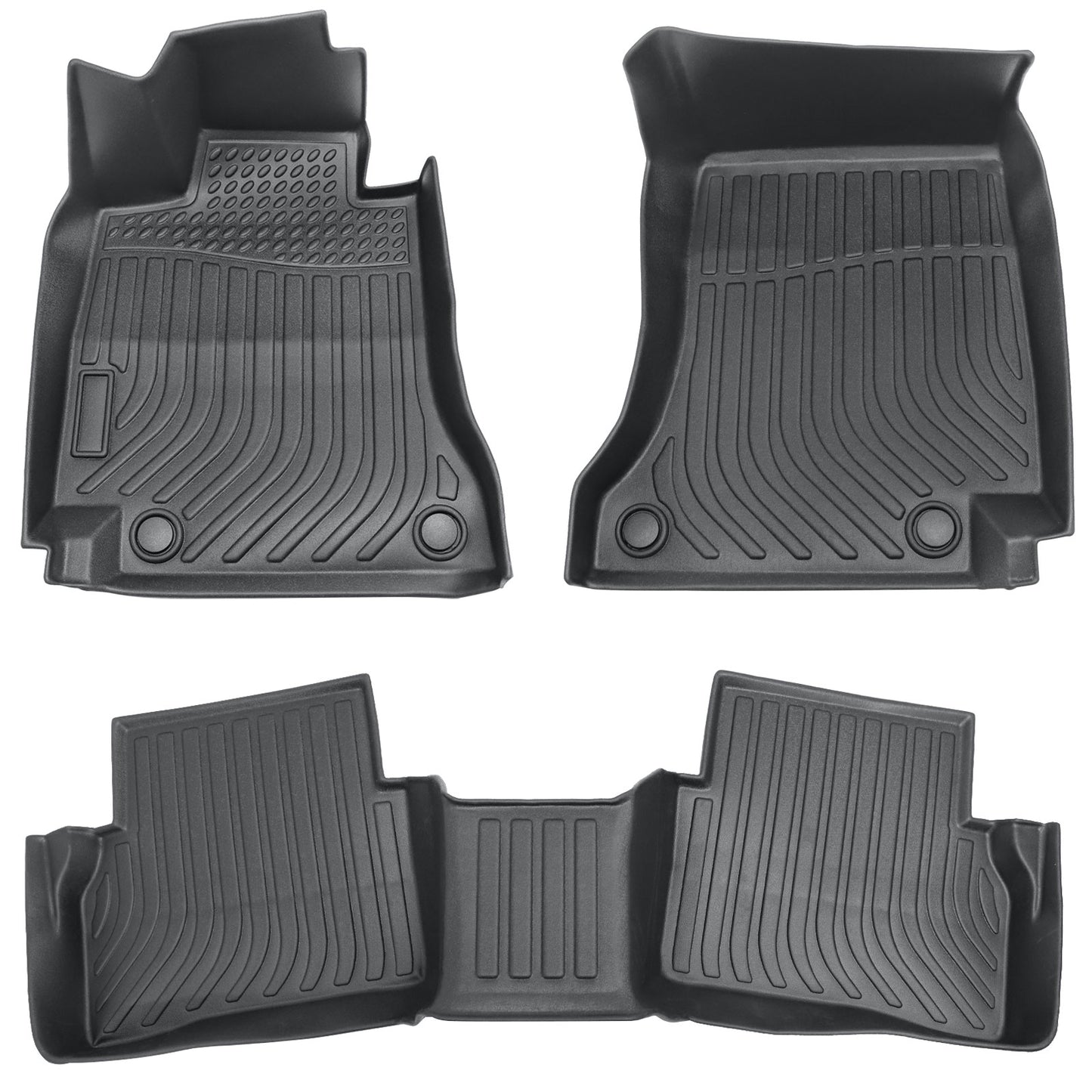 3D Floor Mats Liner For 2015-2021 Mercedes-Benz C-Class W205 Sedan 4Door 2 Rows