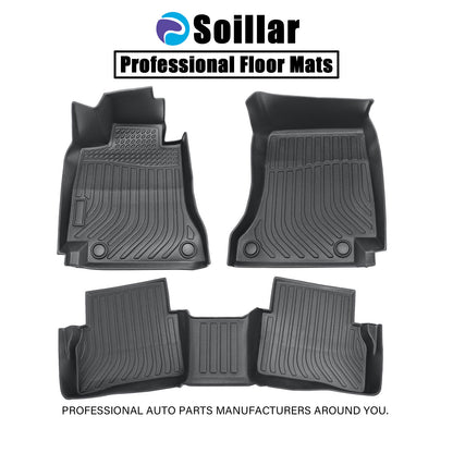 3D Floor Mats Liner For 2015-2021 Mercedes-Benz C-Class W205 Sedan 4Door 2 Rows