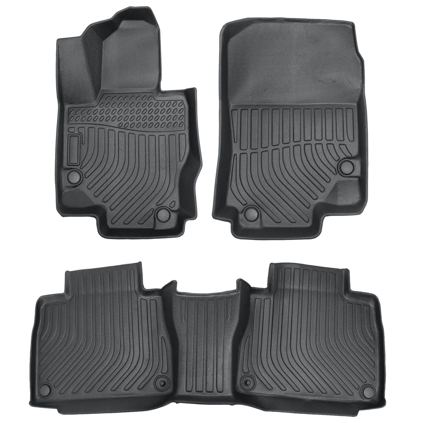 3D Model Floor Mats Liner All Weather TPE For 2020-2025 Benz GLE-Class SUV 3PCS