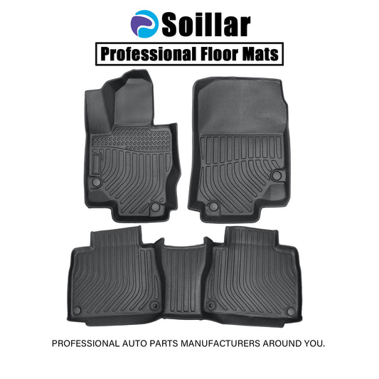 3D Model Floor Mats Liner All Weather TPE For 2020-2025 Benz GLE-Class SUV 3PCS