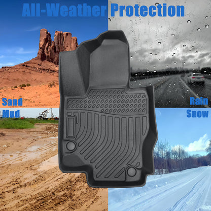 3D Model Floor Mats Liner All Weather TPE For 2020-2025 Benz GLE-Class SUV 3PCS
