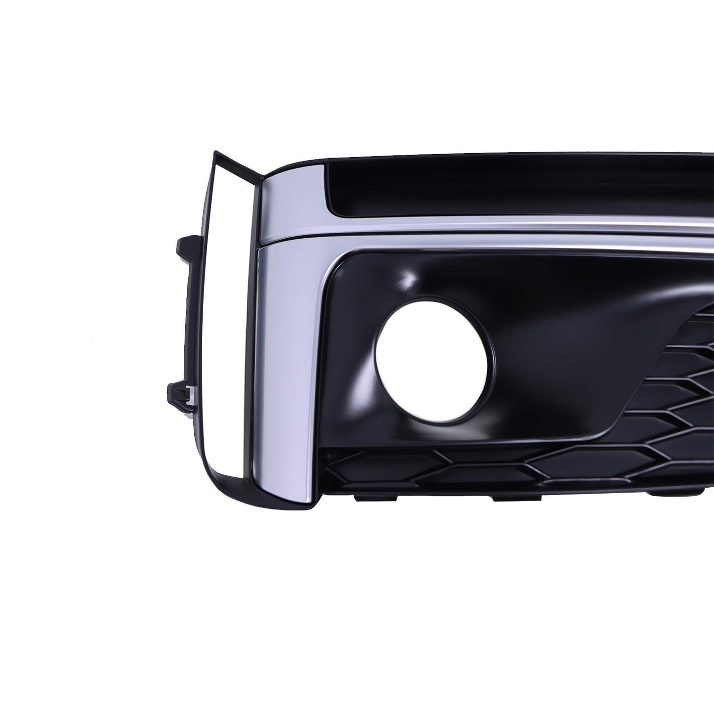 Fog Lamp Cover W/ ACC Black+Chrome Front Bumper Driver Left For 2018-2019 A5 S5