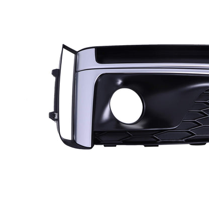 Fog Lamp Cover W/ ACC Black+Chrome Front Bumper Driver Left For 2018-2019 A5 S5