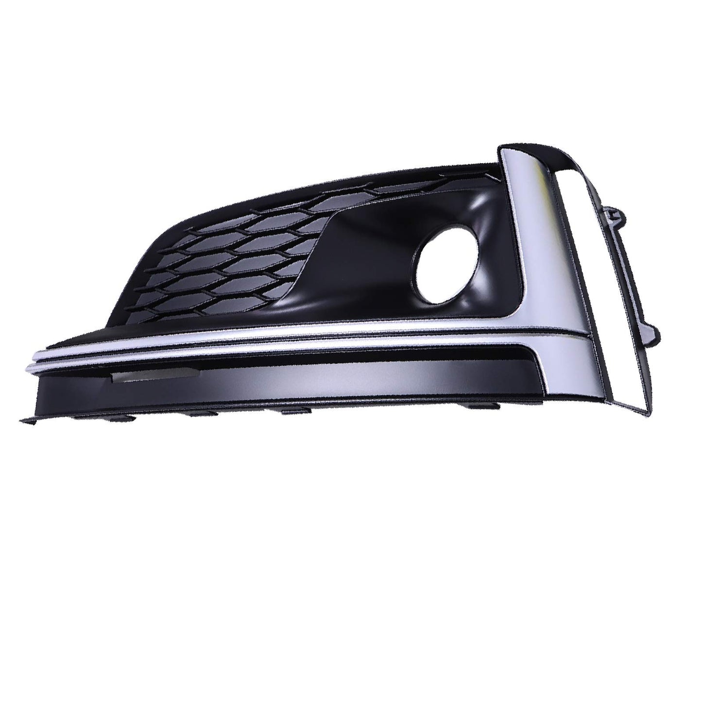 Fog Lamp Cover W/ ACC Black+Chrome Front Bumper Driver Left For 2018-2019 A5 S5