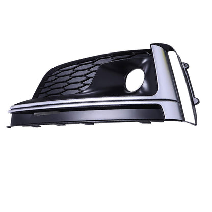 Fog Lamp Cover W/ ACC Black+Chrome Front Bumper Driver Left For 2018-2019 A5 S5