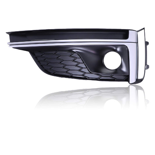 Fog Lamp Cover W/ ACC Black+Chrome Front Bumper Right For 2018-2019 Audi A5 S5