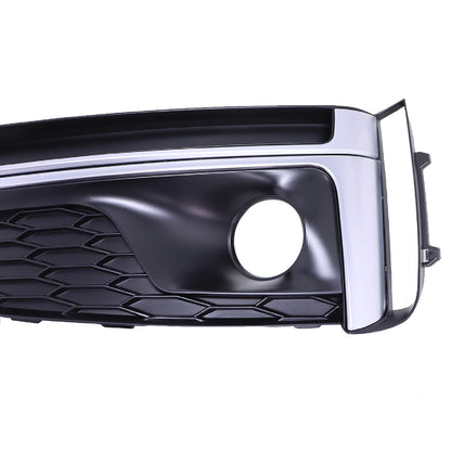 Fog Lamp Cover W/ ACC Black+Chrome Front Bumper Right For 2018-2019 Audi A5 S5