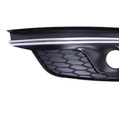 Fog Lamp Cover W/ ACC Black+Chrome Front Bumper Right For 2018-2019 Audi A5 S5