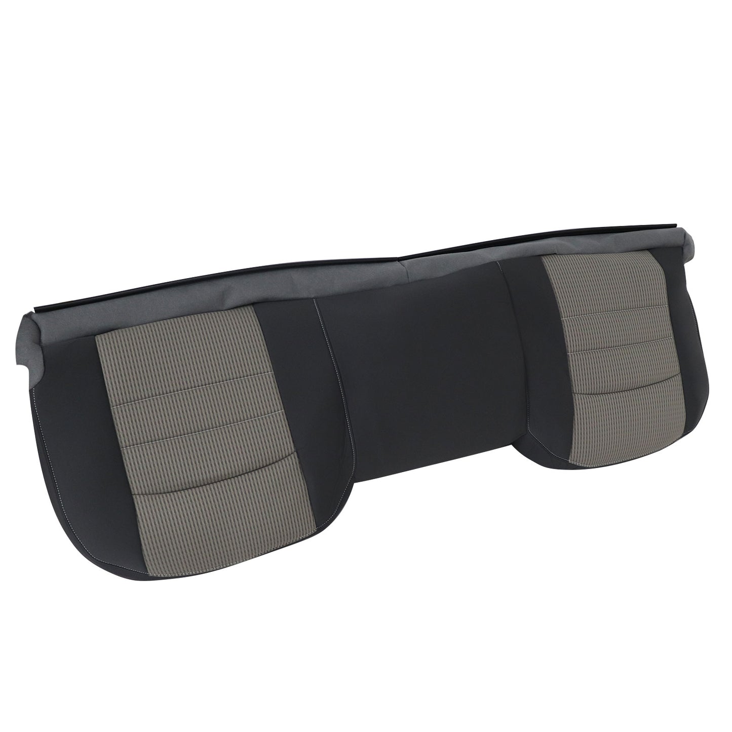 2009-2012 For Dodge Ram 1500 Rear Bench Bottom & Top & Headrest Seat Cover Gray