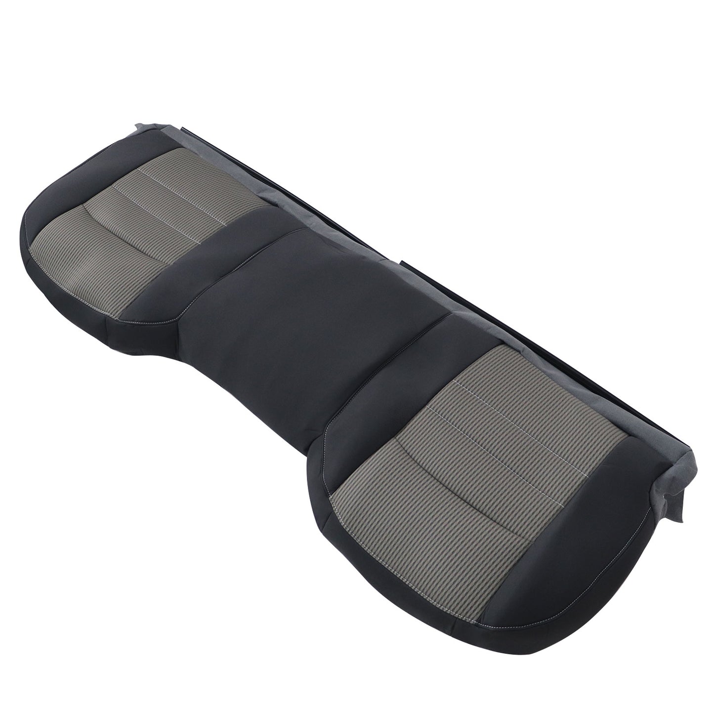 2009-2012 For Dodge Ram 1500 Rear Bench Bottom & Top & Headrest Seat Cover Gray