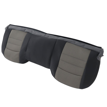 2009-2012 For Dodge Ram 1500 Rear Bench Bottom & Top & Headrest Seat Cover Gray