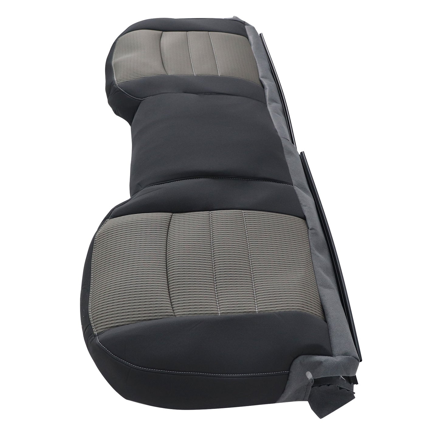 2009-2012 For Dodge Ram 1500 Rear Bench Bottom & Top & Headrest Seat Cover Gray