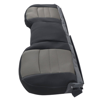 2009-2012 For Dodge Ram 1500 Rear Bench Bottom & Top & Headrest Seat Cover Gray