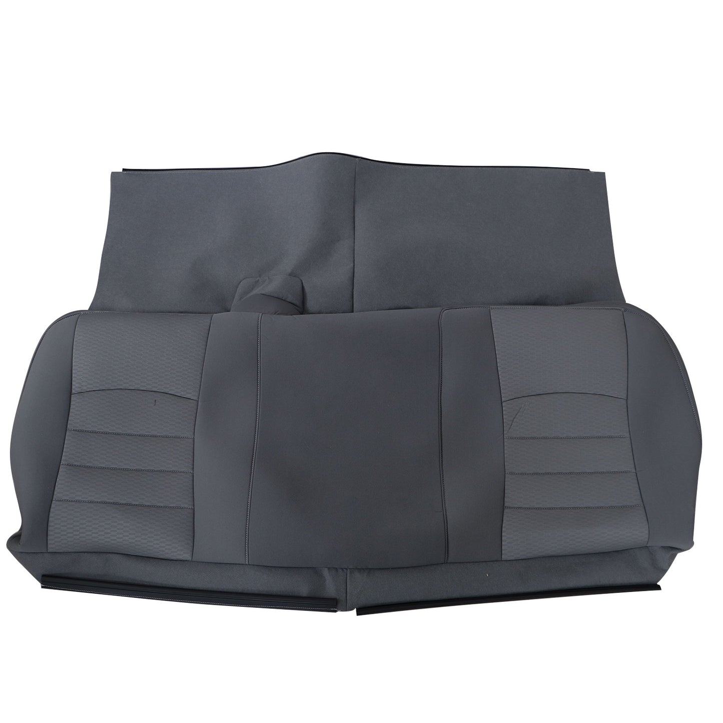 2013-2018 For Dodge Ram 1500 Rear Bench Bottom & Top & Headrest Seat Cover Gray