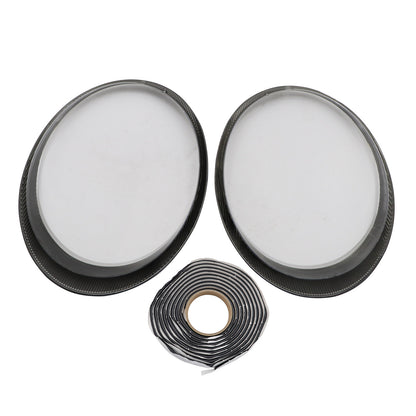 For Porsche 997 911 Carrera 2006-12 Headlight Lens Cover Shell Pair Black border