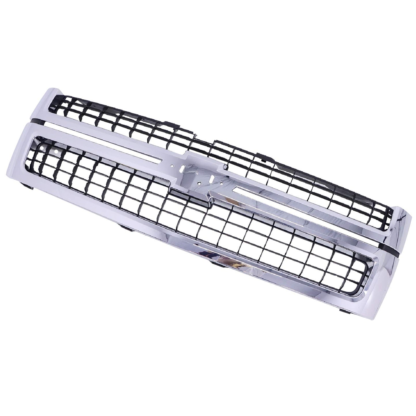 Fit 2007-2010 Silverado 2500HD 3500 HD Chrome Black Grille With Insert 25825521