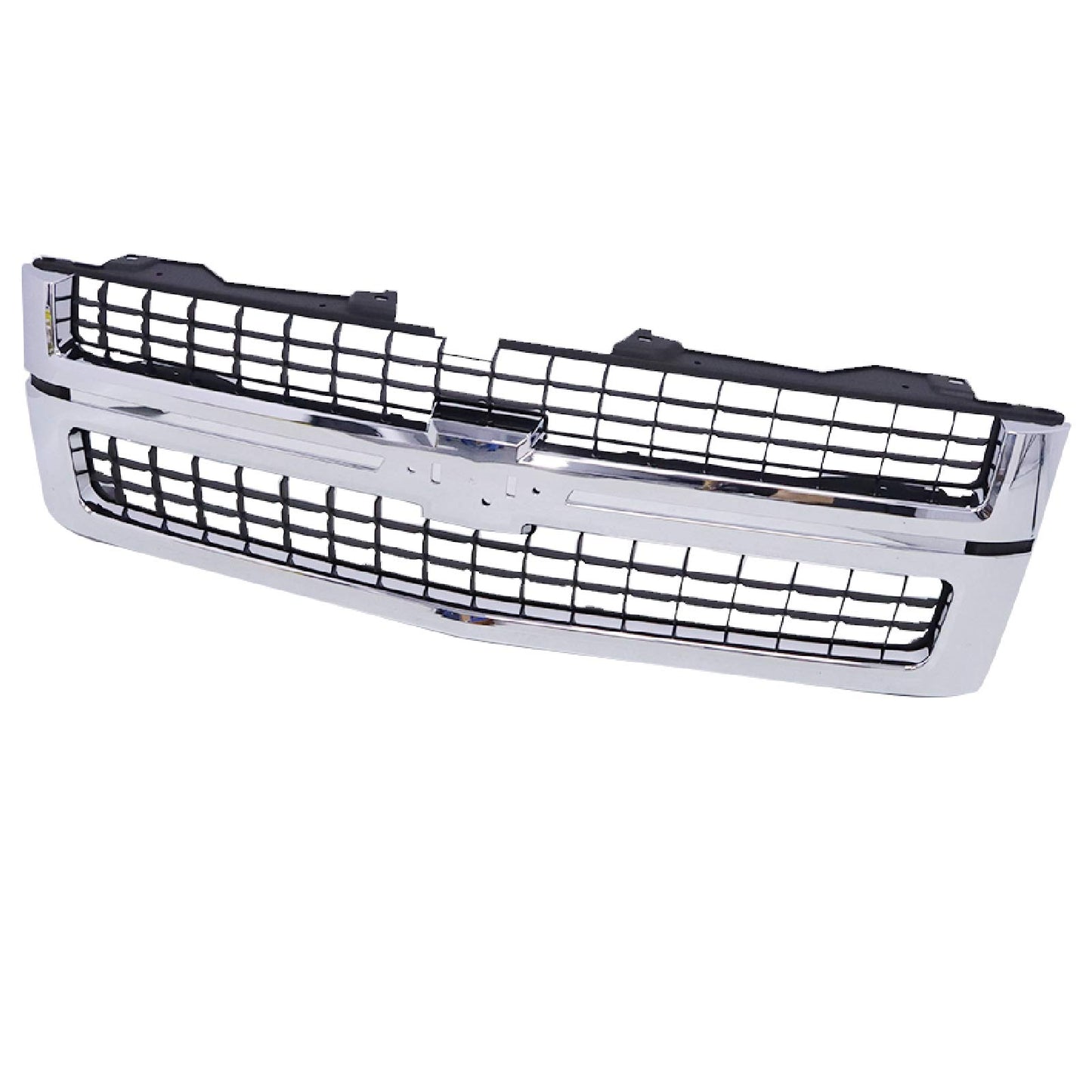 Fit 2007-2010 Silverado 2500HD 3500 HD Chrome Black Grille With Insert 25825521