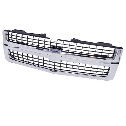 Fit 2007-2010 Silverado 2500HD 3500 HD Chrome Black Grille With Insert 25825521