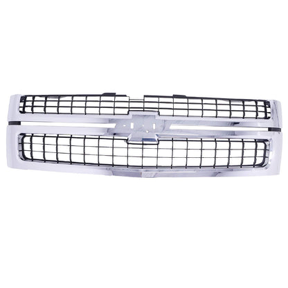 Fit 2007-2010 Silverado 2500HD 3500 HD Chrome Black Grille With Insert 25825521