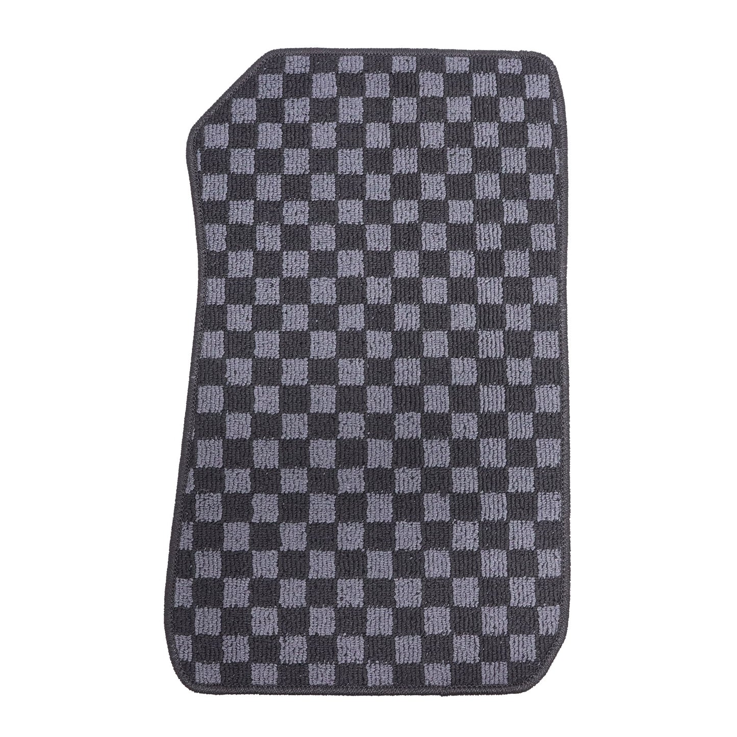 4Pcs For BMW F30 3 Series Sedan 2011-2019 Checkered Flag Carpet Floor Mats Black
