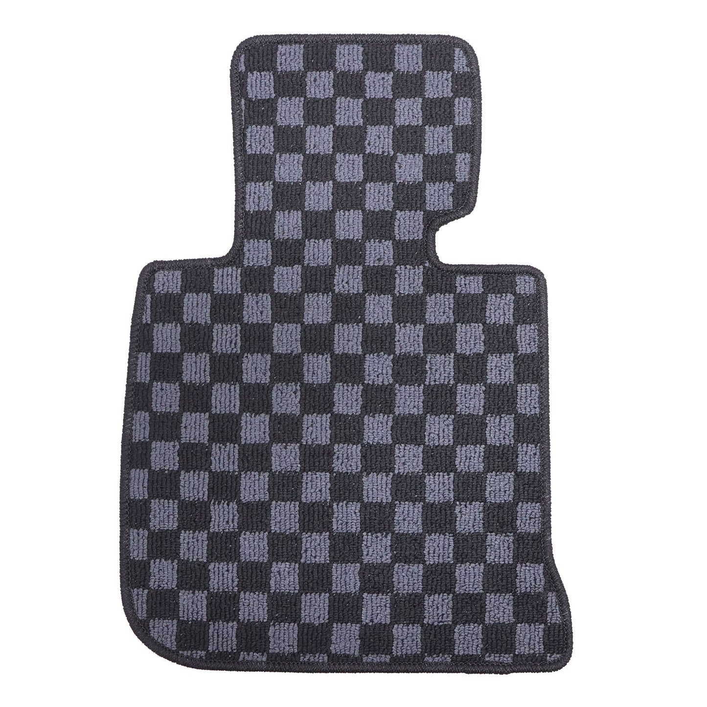 4Pcs For BMW F30 3 Series Sedan 2011-2019 Checkered Flag Carpet Floor Mats Black