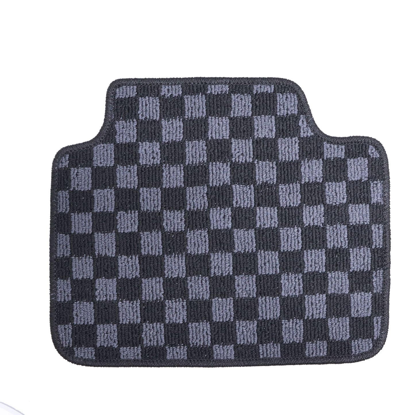 4Pcs For BMW F30 3 Series Sedan 2011-2019 Checkered Flag Carpet Floor Mats Black