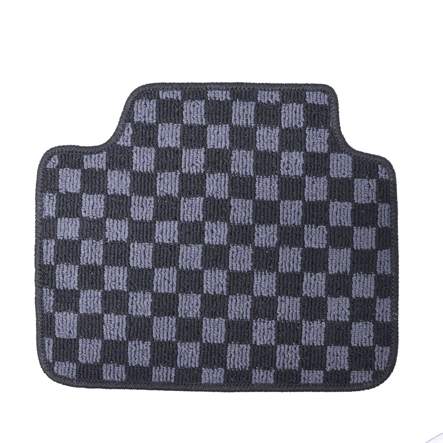 4Pcs For BMW F30 3 Series Sedan 2011-2019 Checkered Flag Carpet Floor Mats Black