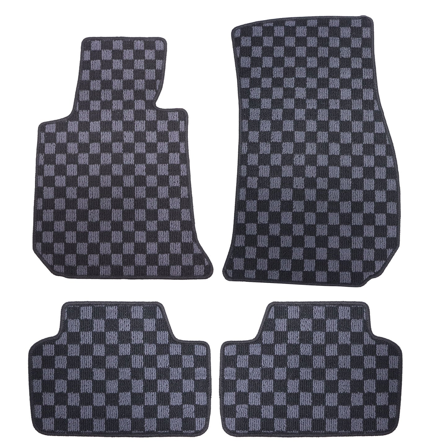 Checkered Flag Carpet Floor Mats For 2014-2021 BMW F22 2 Series F87 M2 Anti-Slip